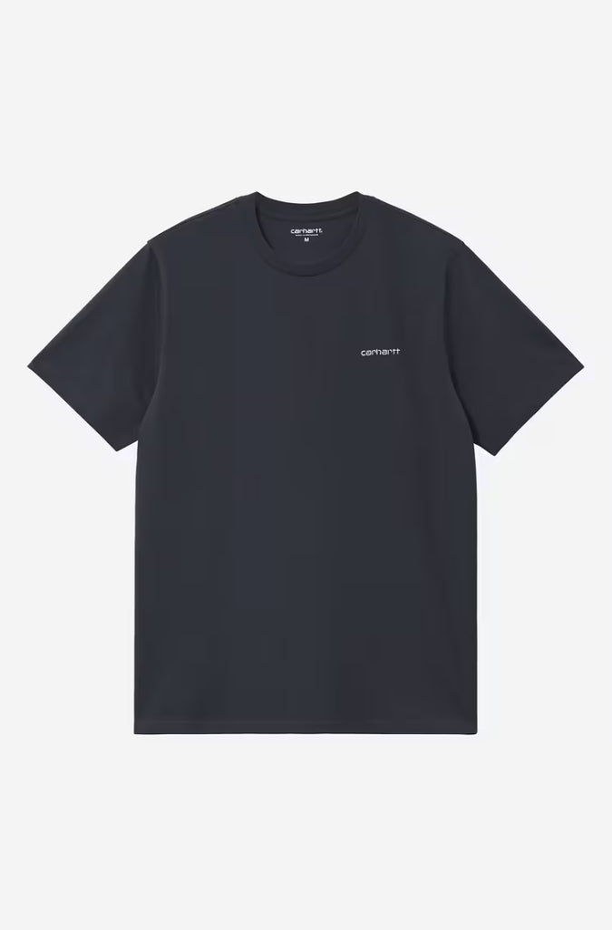 SCRIPT EMBROIDERY TEE DARK NAVY