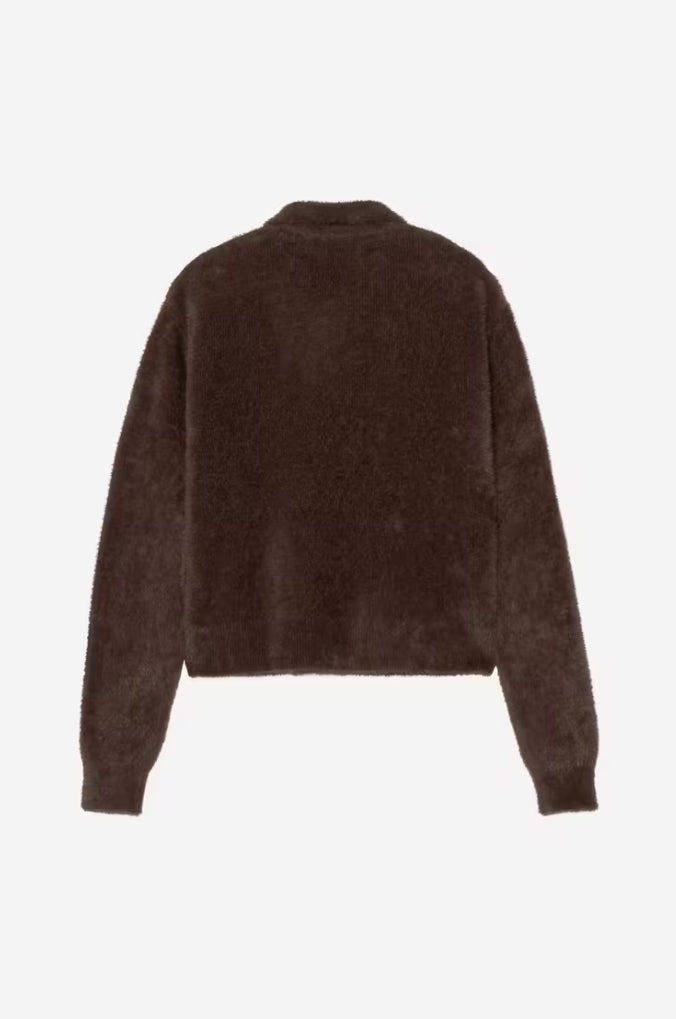 W' MAINE L/S POLO PALISANDER
