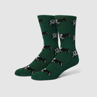 MOO CREW SOCKS GREEN