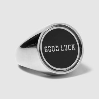 GOOD LUCK FLIP RING SILVER
