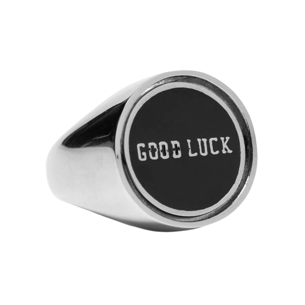 GOOD LUCK FLIP RING SILVER