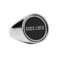 GOOD LUCK FLIP RING SILVER