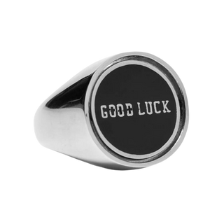 GOOD LUCK FLIP RING SILVER