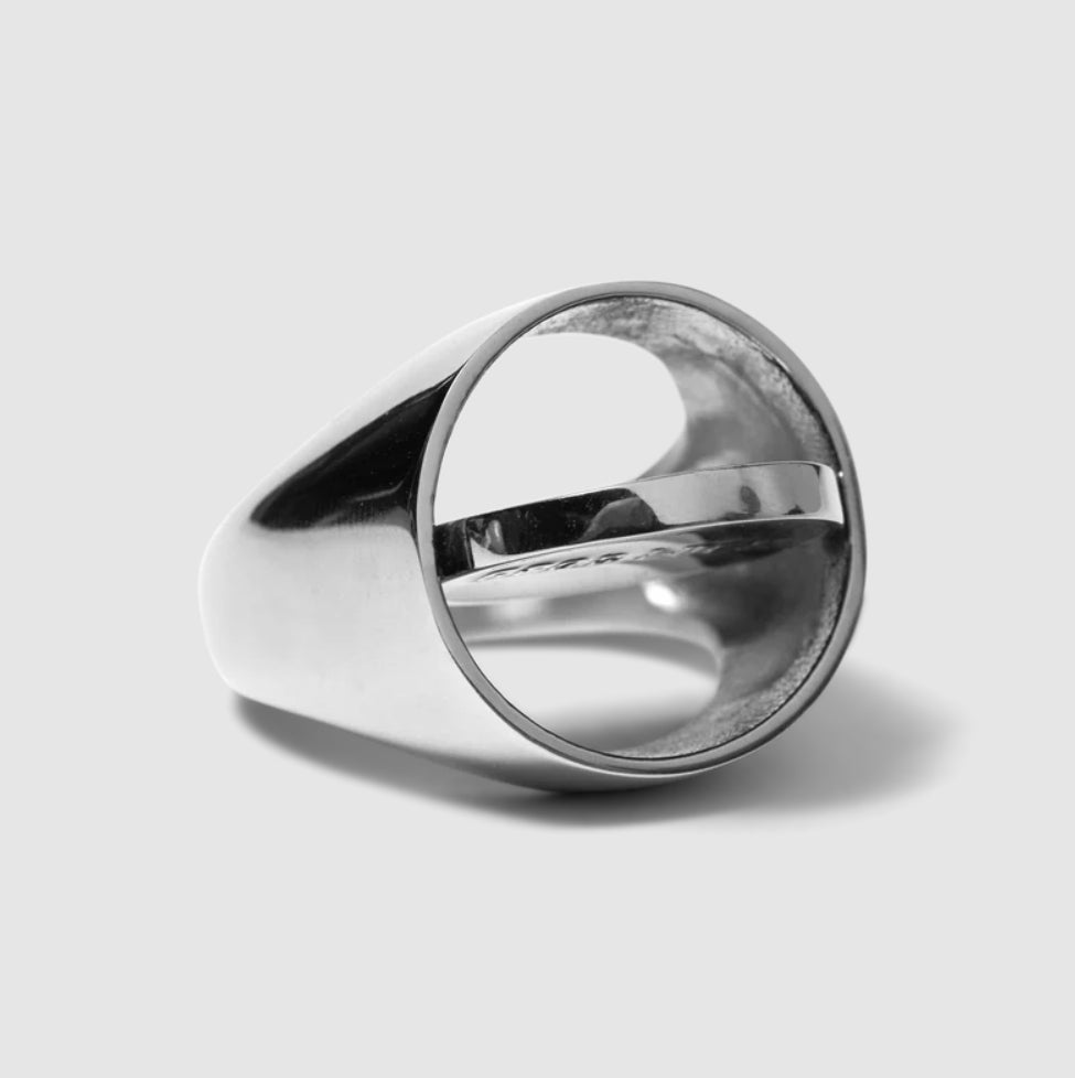 GOOD LUCK FLIP RING SILVER