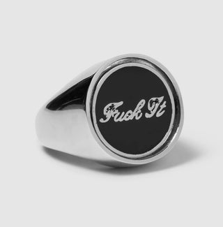 GOOD LUCK FLIP RING SILVER