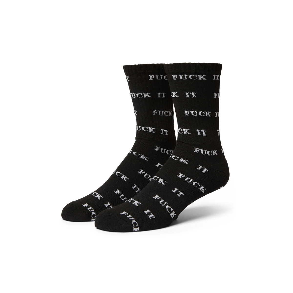 FUCK IT GLOW SOCK BLACK