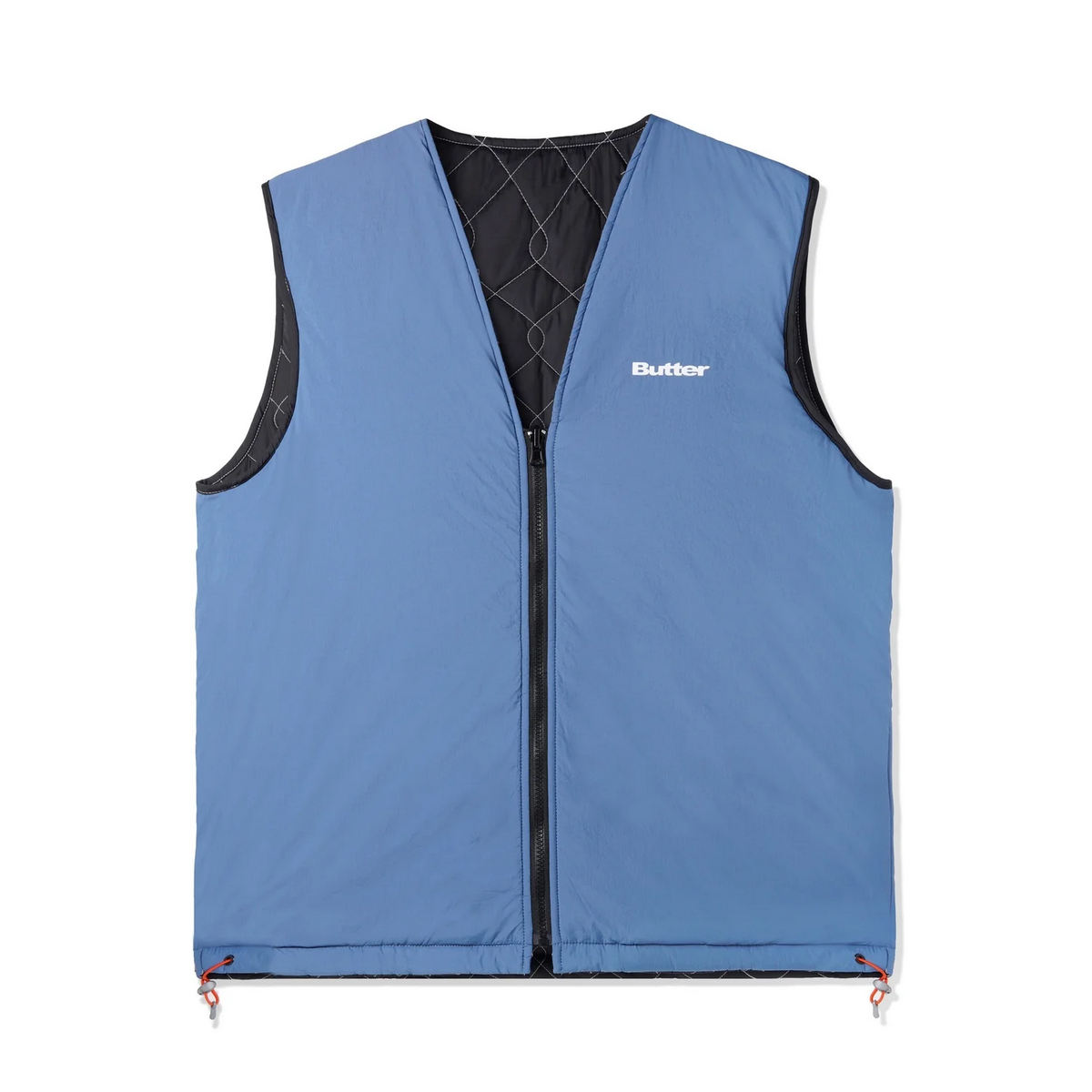 CHAINLINK REVERSIBLE PUFFER VEST BLACK SLATE