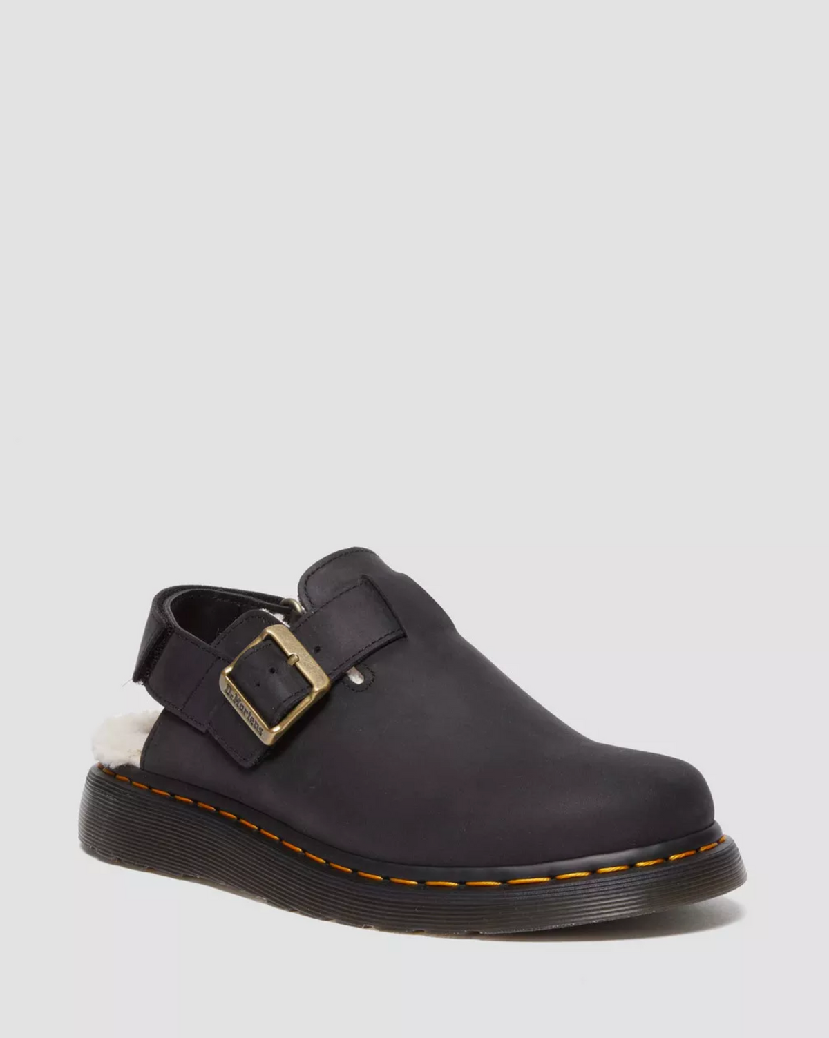 JORGE II FAUX FUR LINED MULES BLACK