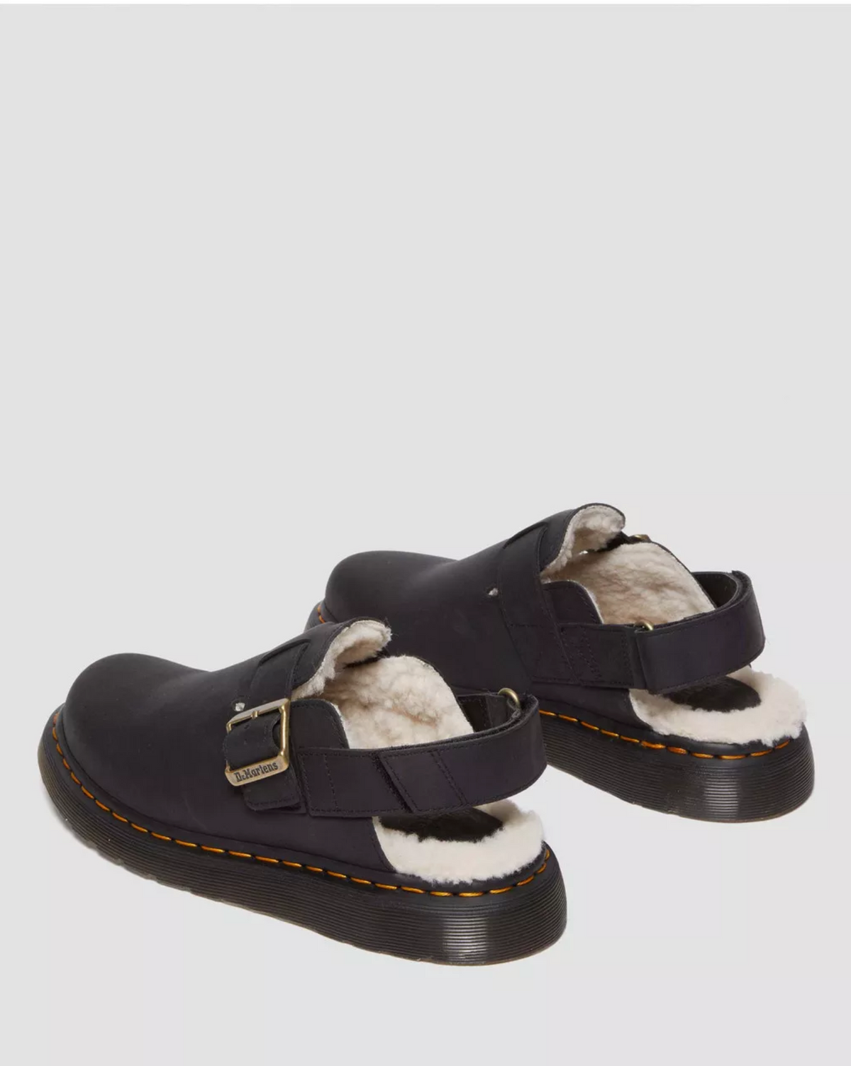 JORGE II FAUX FUR LINED MULES BLACK