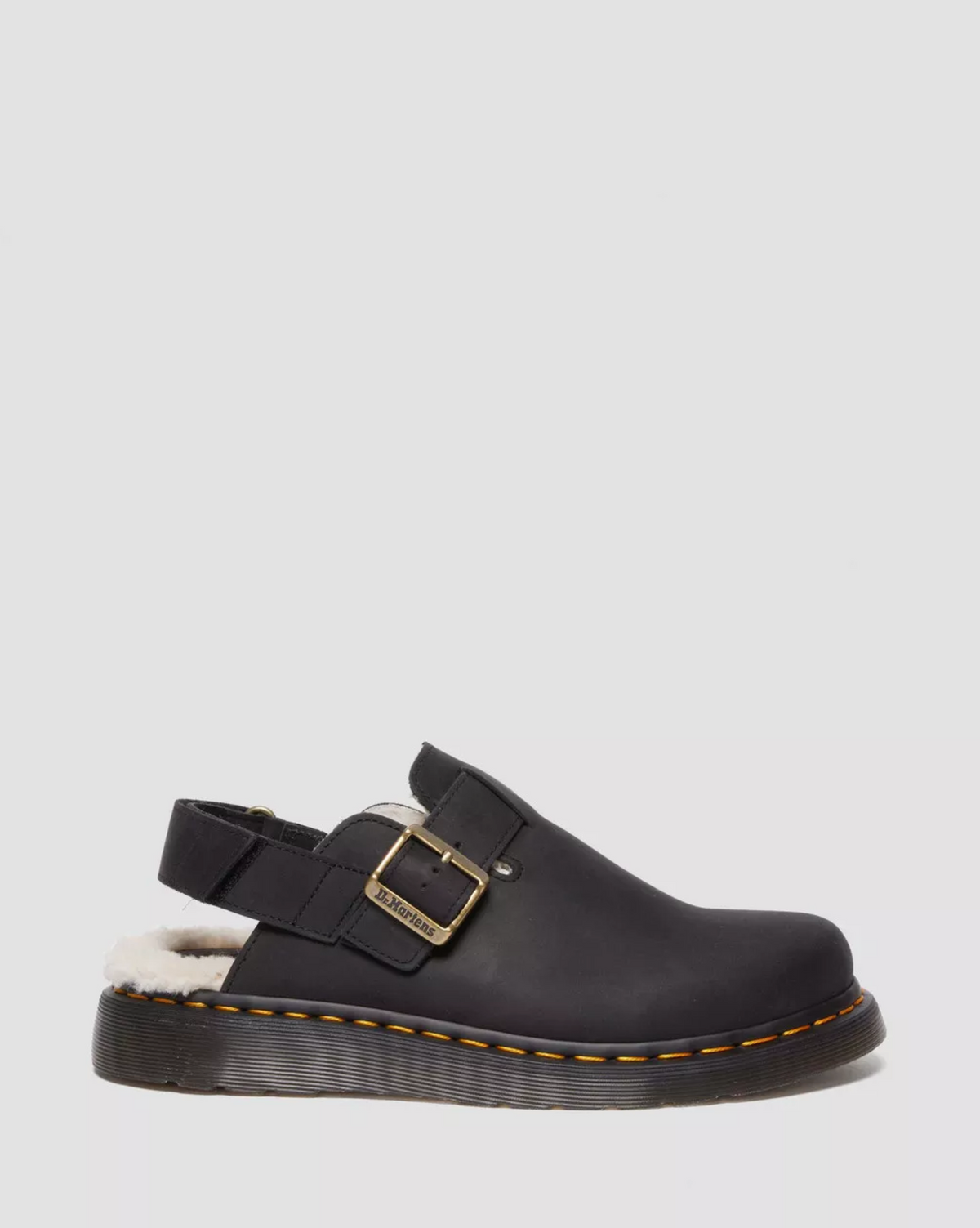 JORGE II FAUX FUR LINED MULES BLACK