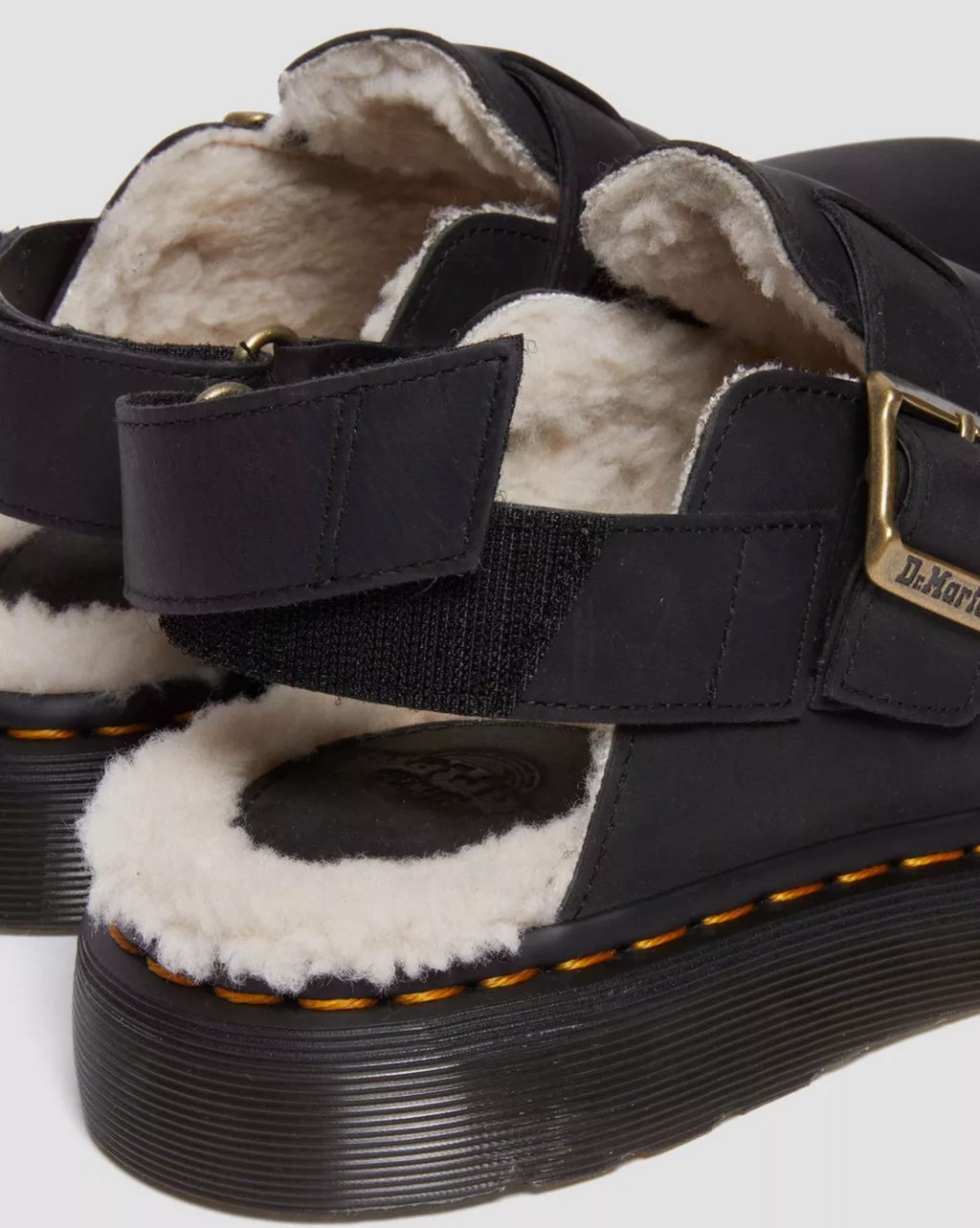JORGE II FAUX FUR LINED MULES BLACK