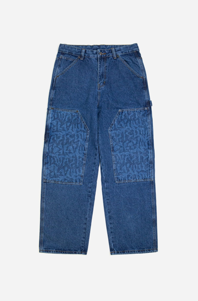 HAMMER DOUBLE KNEE PANT FEELER WASHED BLUE