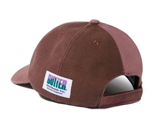 CANVAS PATCHWORK 6 PANEL CAP WASHED BURGUNDY