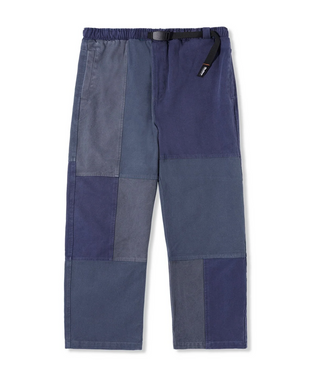 WASHED CANVAS PATCHWORK PANTS WASHED NAVY