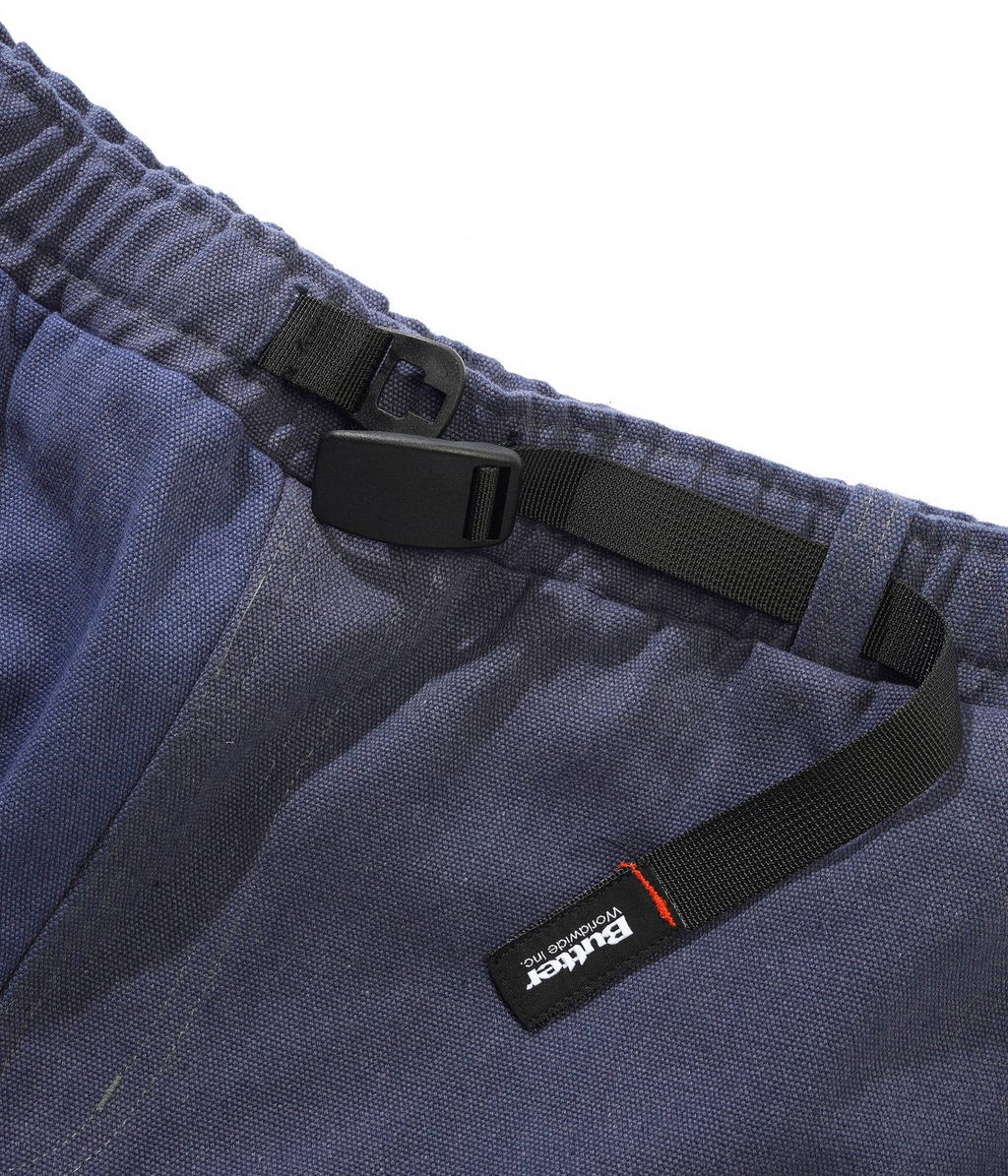 WASHED CANVAS PATCHWORK PANTS WASHED NAVY