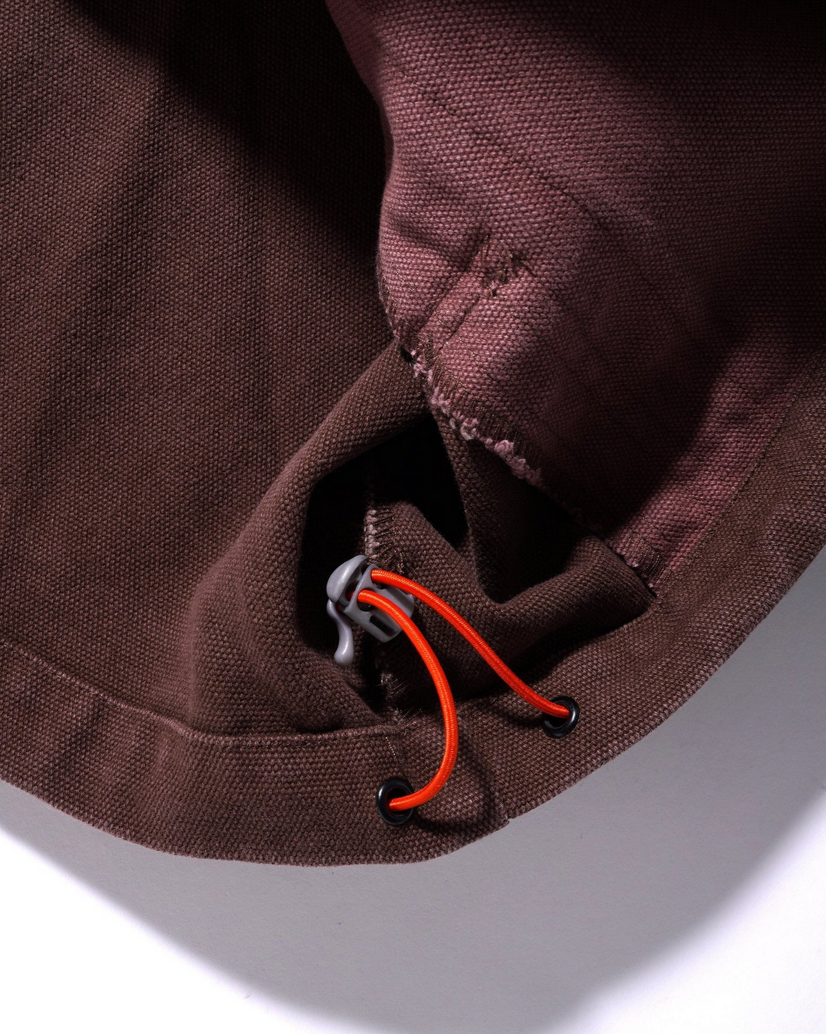 WASHED CANVAS PATCHWORK JACKET WASHED BURGUNDY