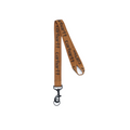 SCRIPT LANYARD DEEP H BROWN