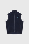 DAX PATCH ZIP FLEECE GILET ETERNAL BLUE