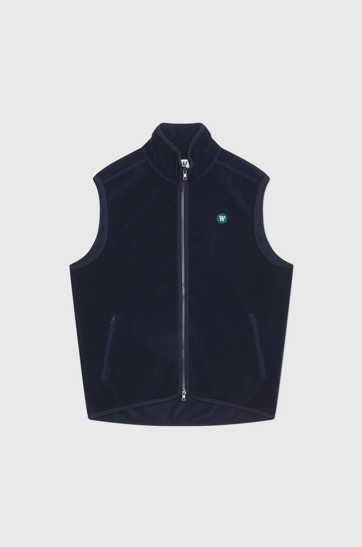 DAX PATCH ZIP FLEECE GILET ETERNAL BLUE