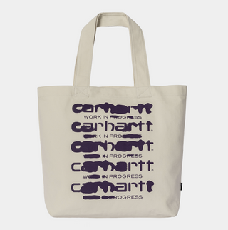 CANVAS GRAPHIC TOTE INK BLEED WAX