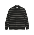 STRIPE POLO LONGSLEEVE BLACK