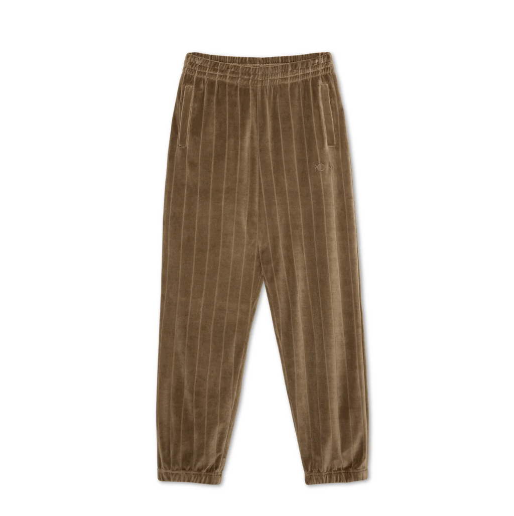 STRIPE VELOUR SWEATPANTS BEECH