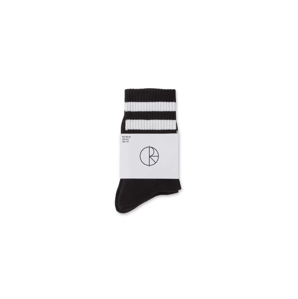 HAPPY SAD  RIB SOCKS BLACK
