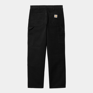 DOUBLE KNEE PANT BLACK AGED CANVAS
