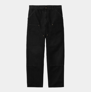 DOUBLE KNEE PANT BLACK AGED CANVAS