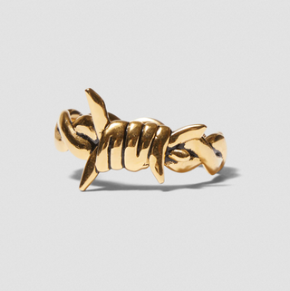 BARBED WIRE RING GOLD