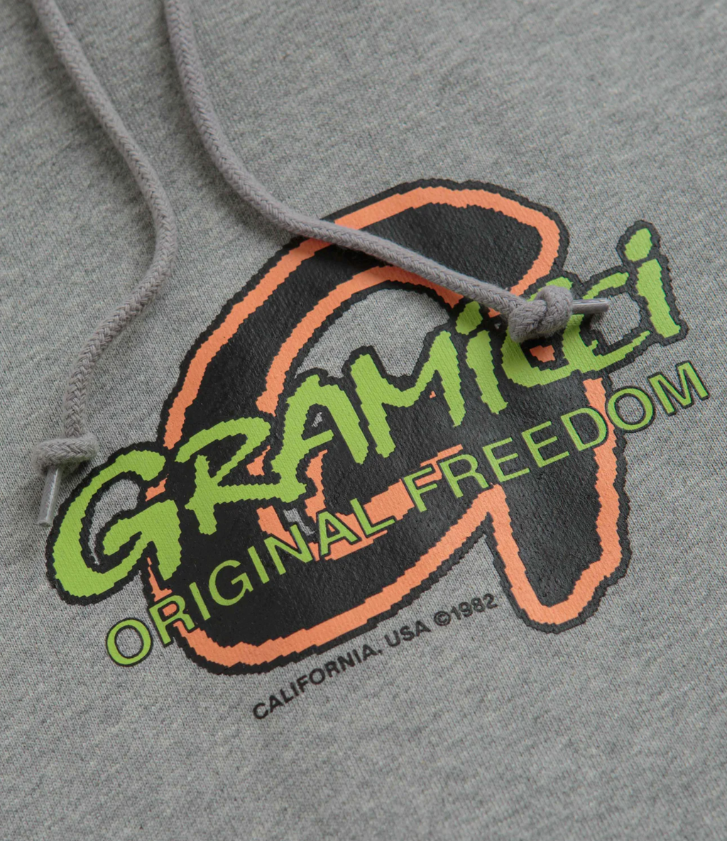 PIXEL G HOODIE ASH HEATHER