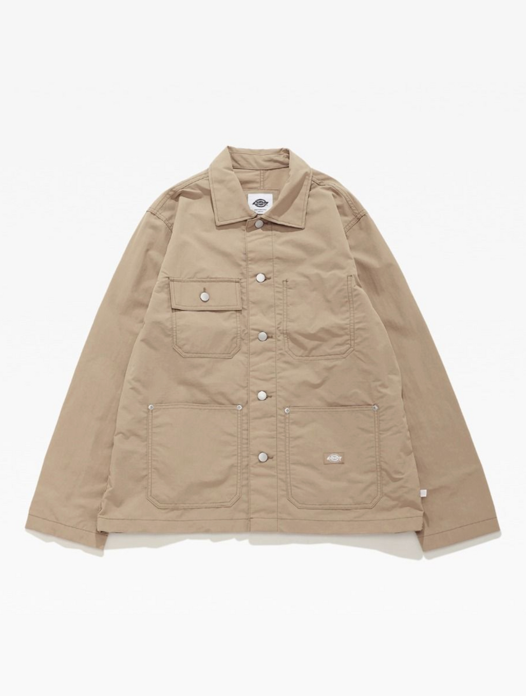 TEXTURED NYLON WORK JACKET BROWN