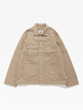TEXTURED NYLON WORK JACKET BROWN