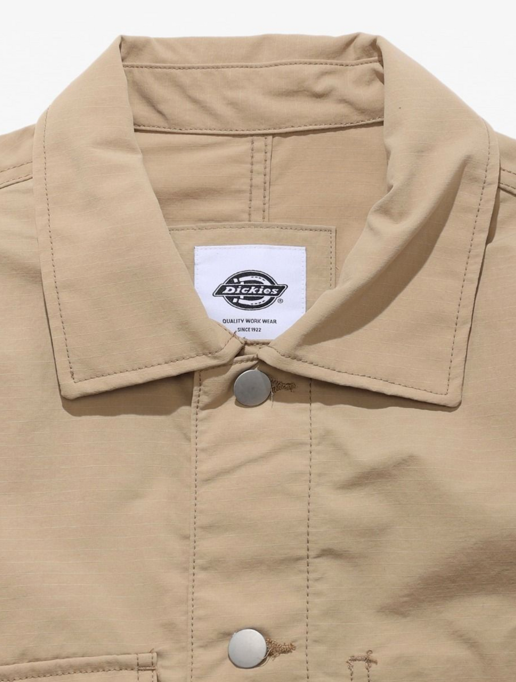 TEXTURED NYLON WORK JACKET BROWN