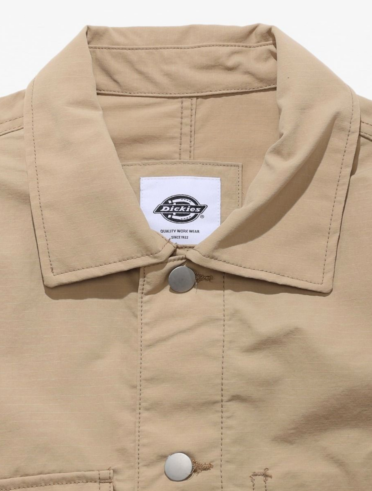 TEXTURED NYLON WORK JACKET BROWN