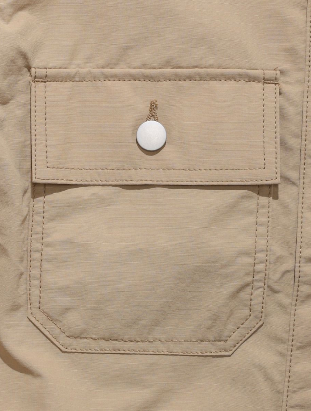 TEXTURED NYLON WORK JACKET BROWN