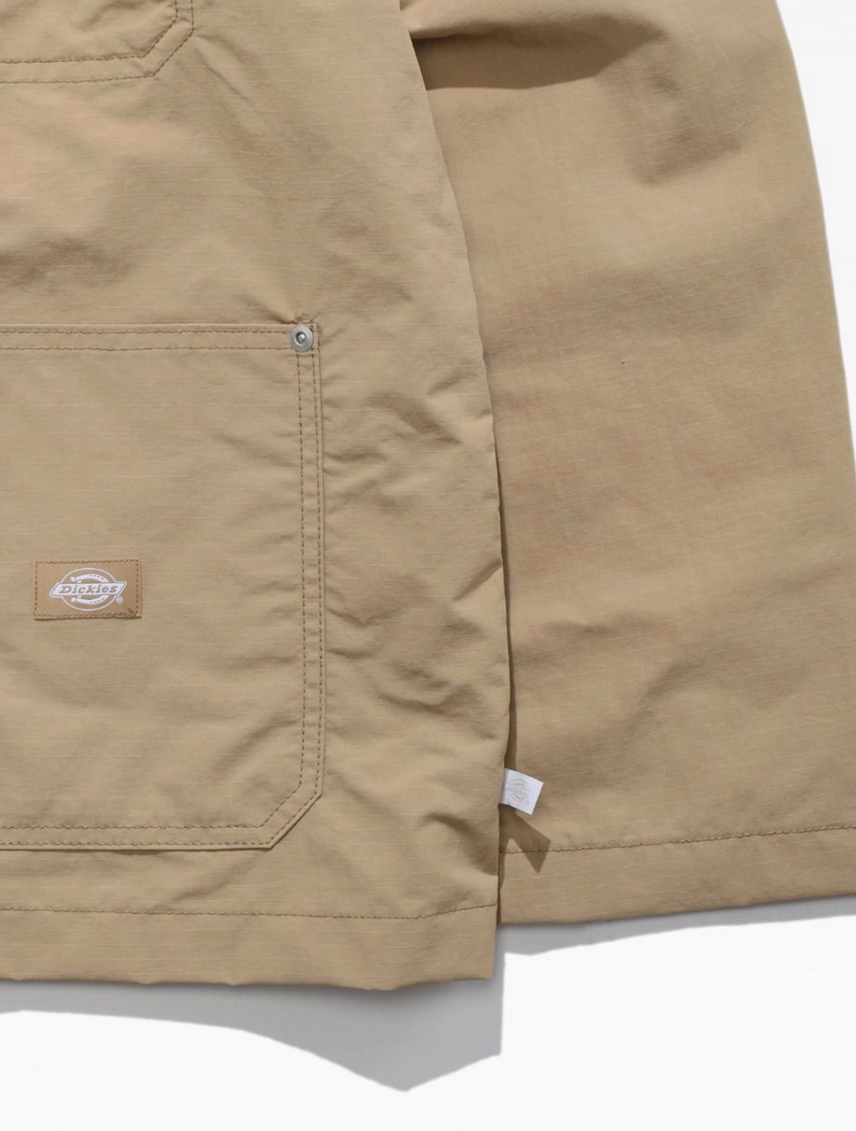 TEXTURED NYLON WORK JACKET BROWN