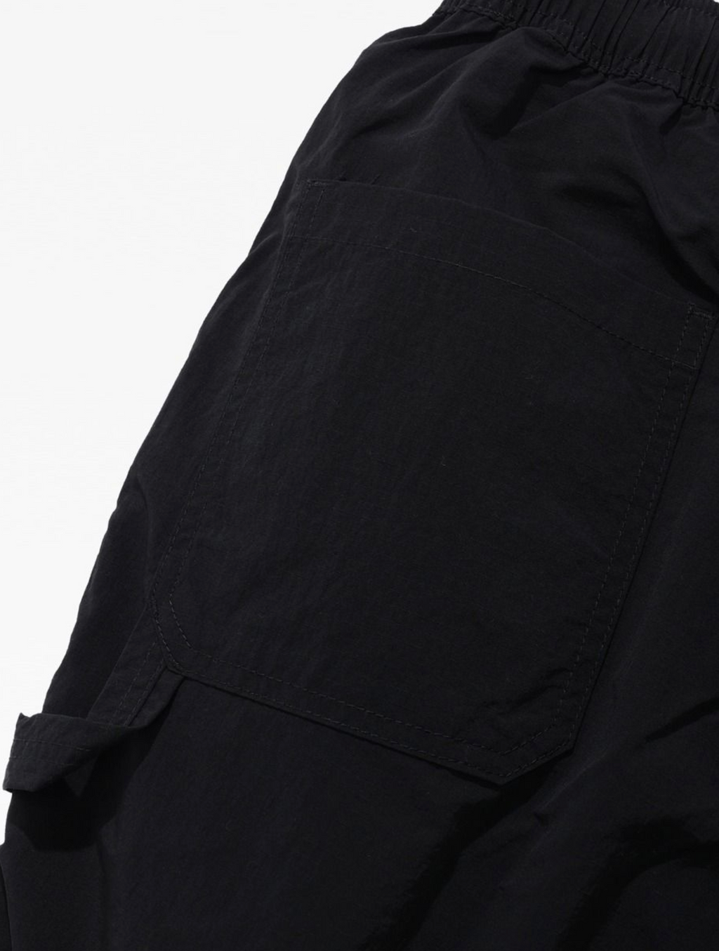 TEXTURED NYLON WORK PANTS BLACK