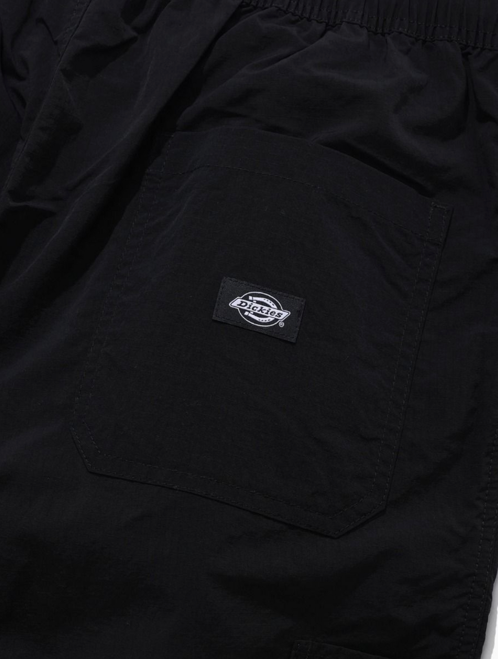 TEXTURED NYLON WORK PANTS BLACK