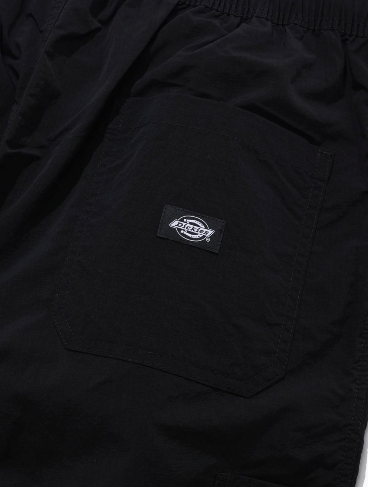 TEXTURED NYLON WORK PANTS BLACK
