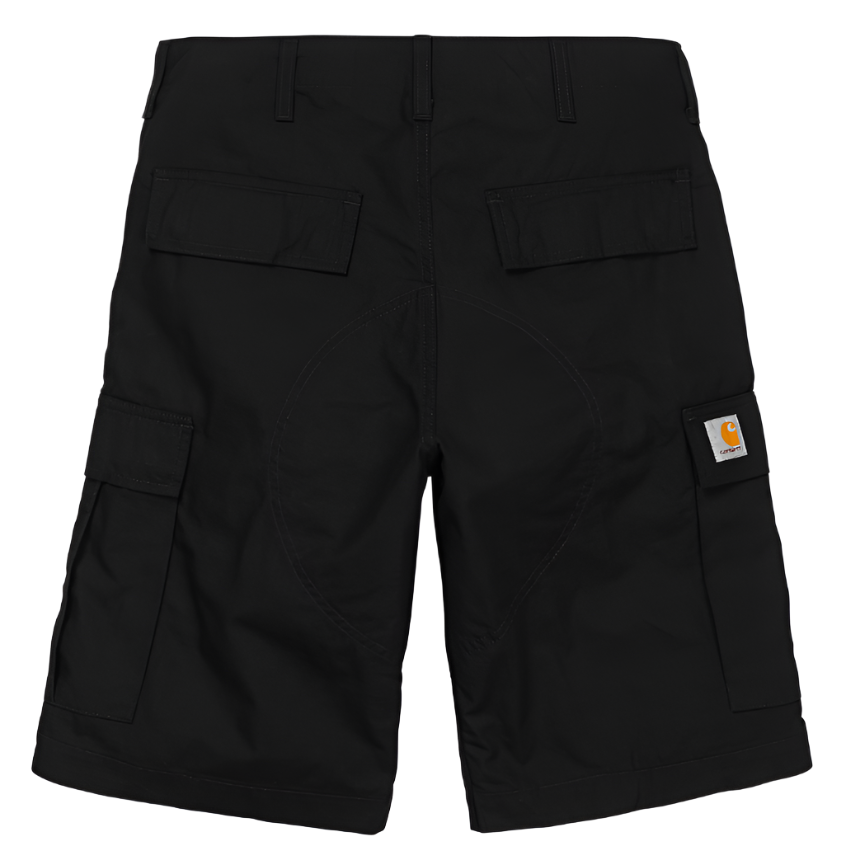 REGULAR CARGO SHORT BLACK RINSED