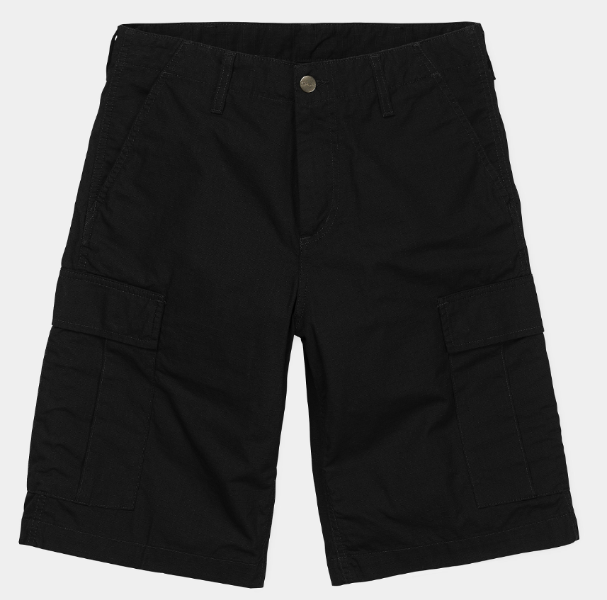 REGULAR CARGO SHORT BLACK RINSED