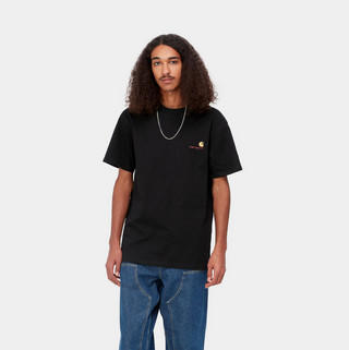 AMERICAN SCRIPT TEE BLACK