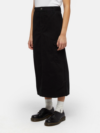 W' DUCK CANVAS CARGO SKIRT BLACK