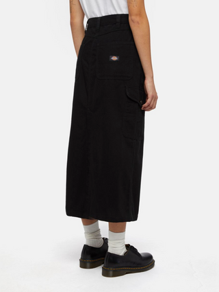 W' DUCK CANVAS CARGO SKIRT BLACK