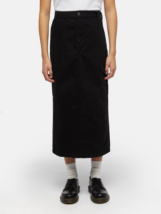 W' DUCK CANVAS CARGO SKIRT BLACK