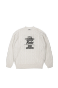 RAIN CABLE KNIT SWEATER OFF WHITE