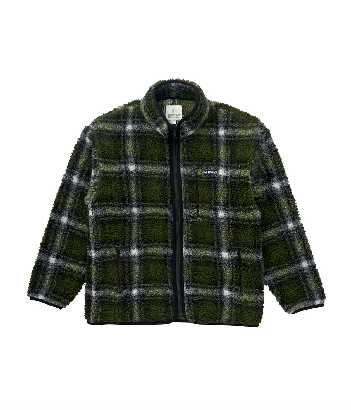 SHERPA JACKET OLIVE SHADOW PLAID