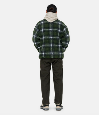 SHERPA JACKET OLIVE SHADOW PLAID