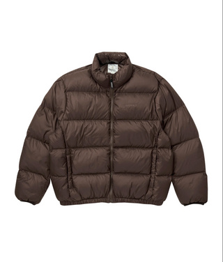 DOWN PUFFER JACKET DARK BROWN